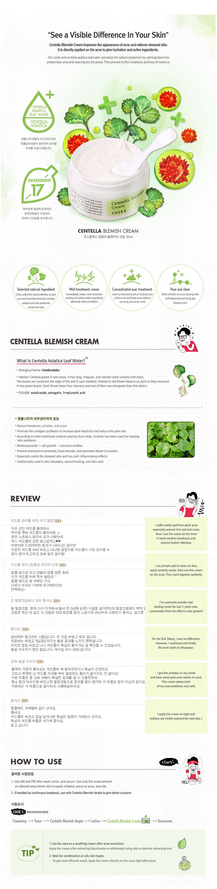 COSRX Centella Blemish Cream 30ml